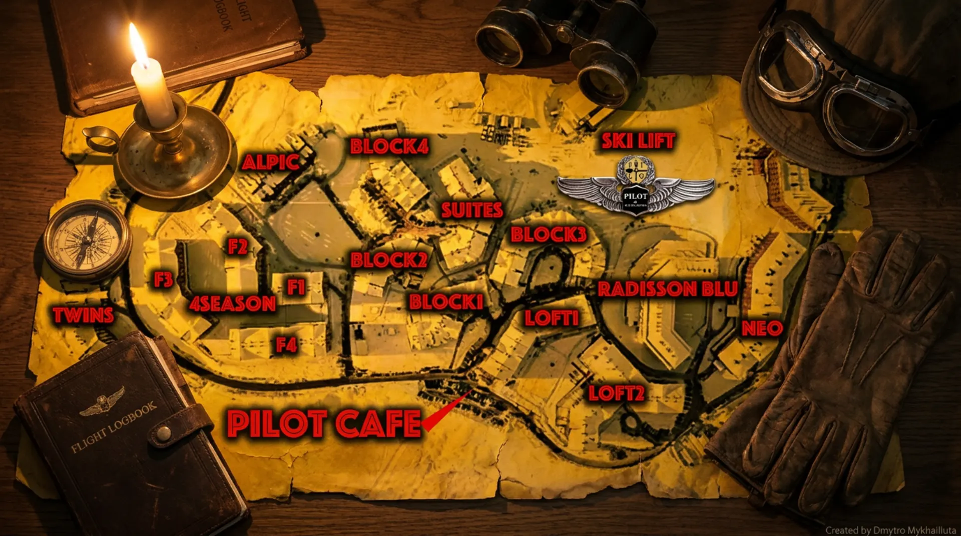 Pilot Cafe location map