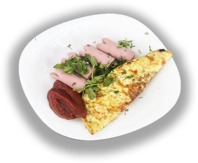 Omelette with sausages — PILOT Cafe-Bar Gudauri